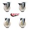 Service Caster 5'' Nylon Wheel Swivel Top Plate Caster Set with 2 Posi Brakes 2 Rigid, 4PK SCC-20S514-NYS-PLB-2-R-2 - alternate 5